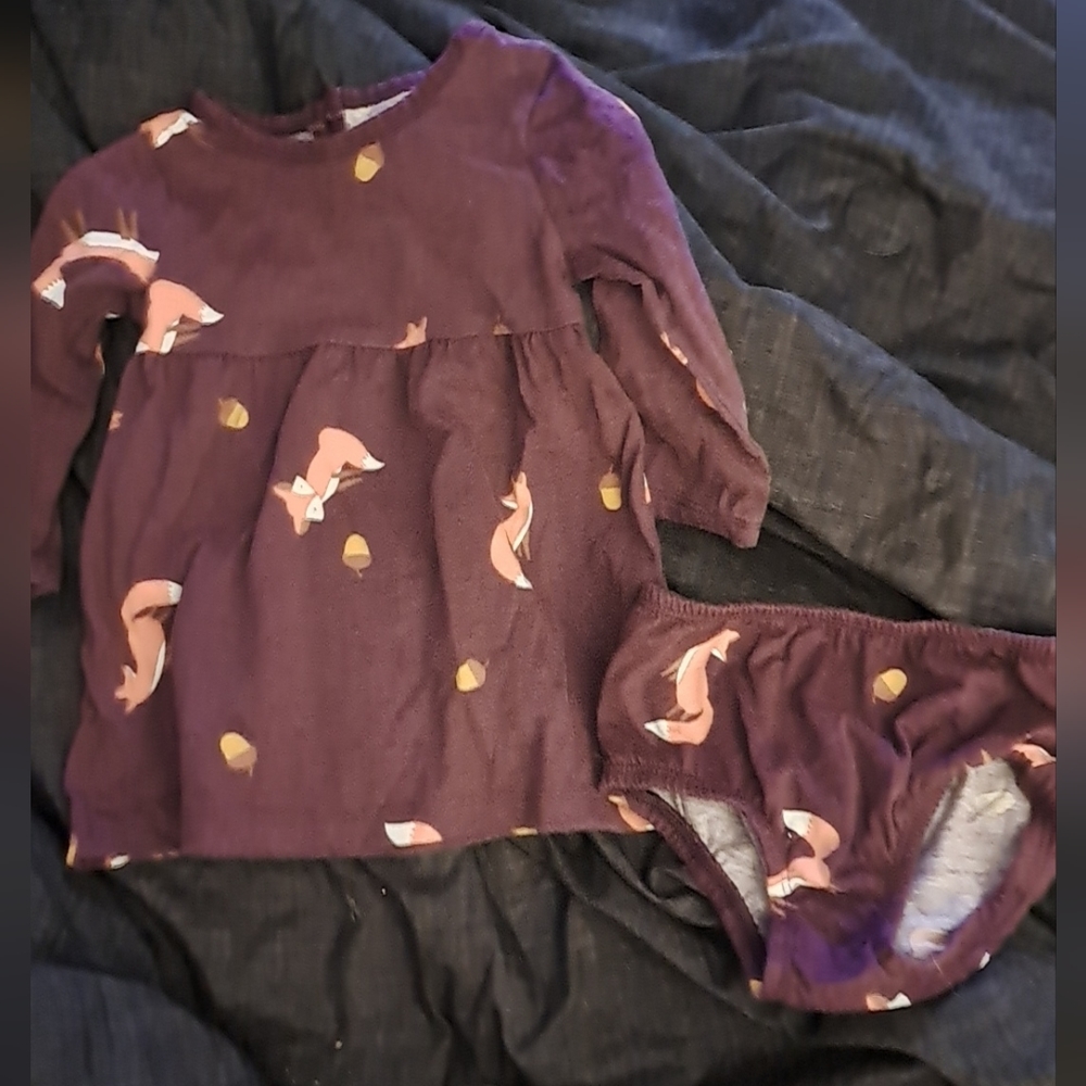 Wonder Nation fall, casual dress, baby girl size 6-9 months